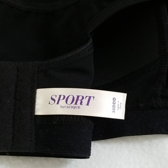 CACIQUE  HIGH IMPACT  BLACK SPORT BRA - Picture 6 of 6